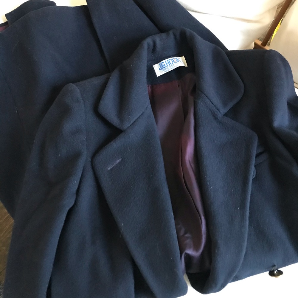 Vintage Navy Wool Peacoat, Small / Petite
